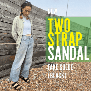 Two Strap Sandal Black