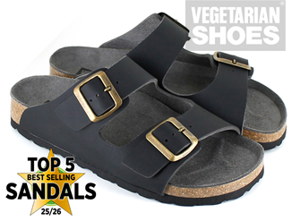 Two Strap Sandal (Black) 