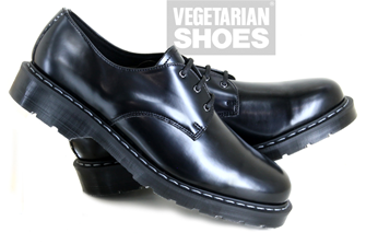 Solovair Vegan Hi-Shine Gibson (Black) 