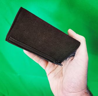 Fake Suede Wallet (Brown) 