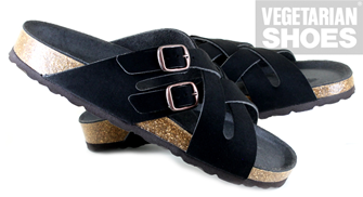 Cross Strap Sandal (Black) 