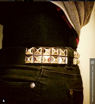 Studded Belt Pyramid (Black) 