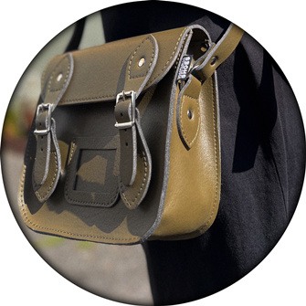 Shoulder Bag / Mini Satchel (Olive) 