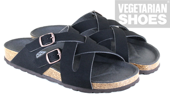 Cross Strap Sandal (Black) 