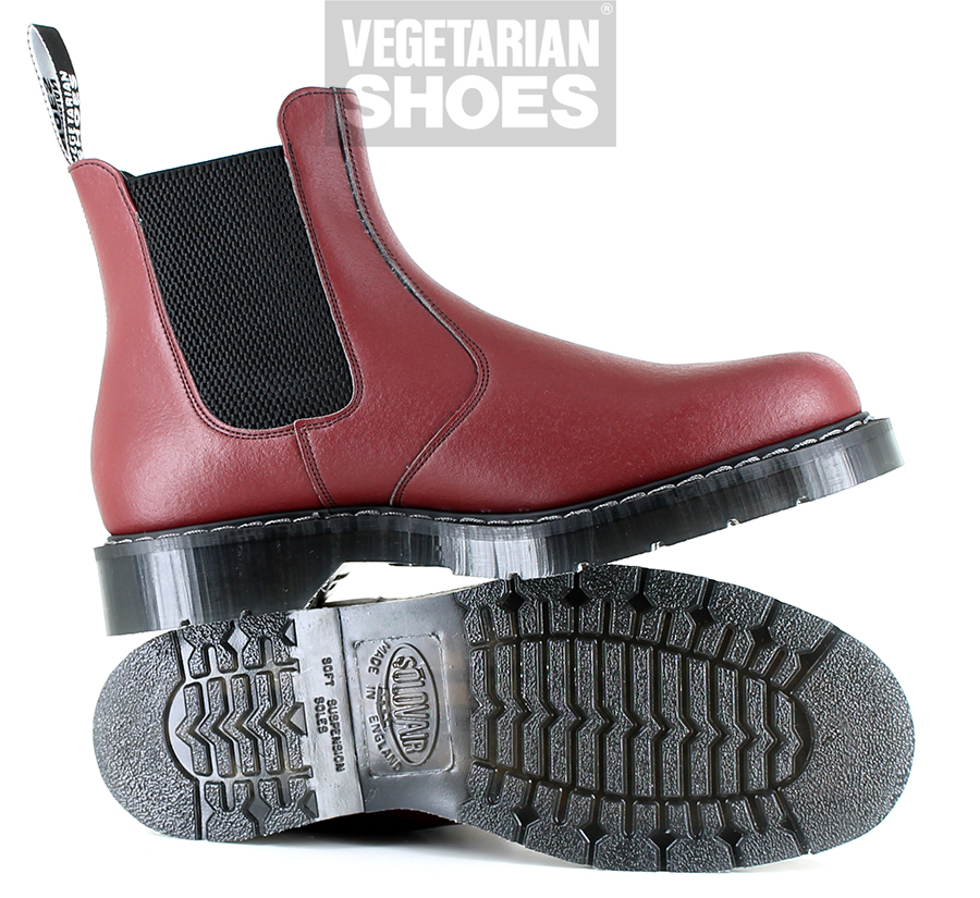 cherry chelsea boots