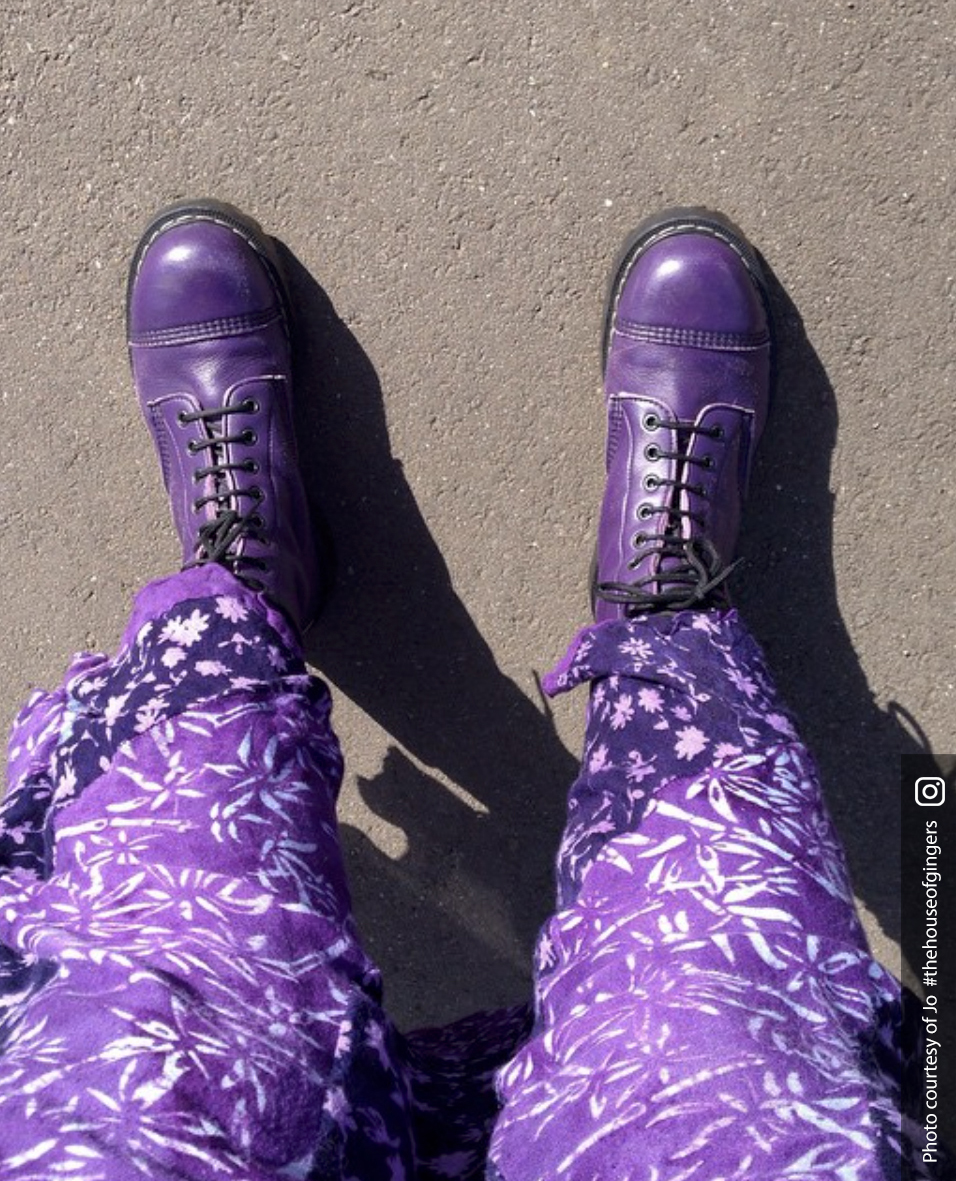 Purple steel toe boots on sale