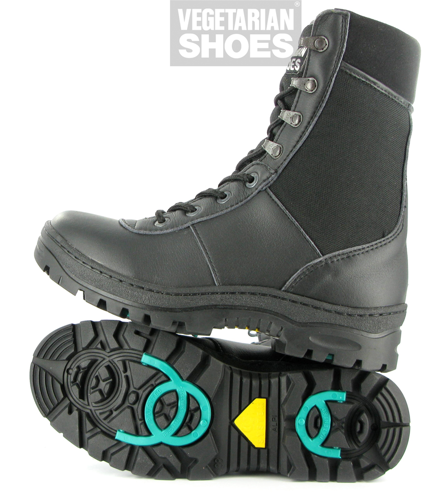 black steel patrolling boot