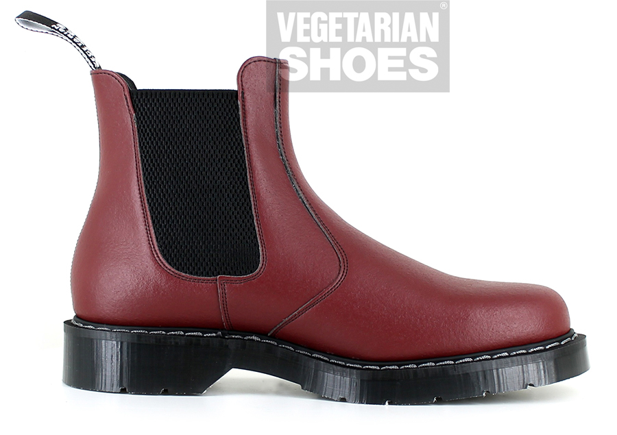 cherry chelsea boots