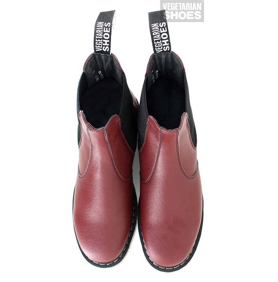 cherry chelsea boots