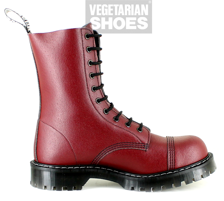 cherry red steel toe boots