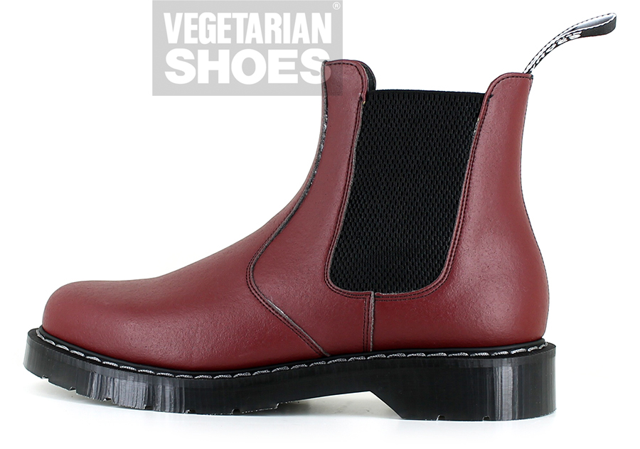 cherry chelsea boots