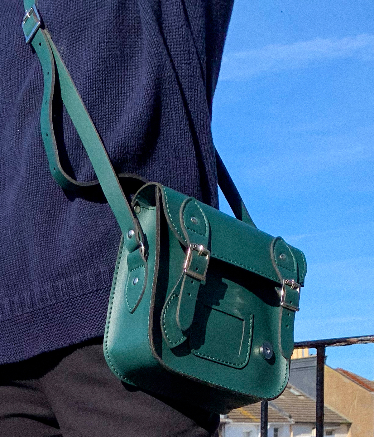 Shoulder Bag Mini Satchel Dark Green Satchels