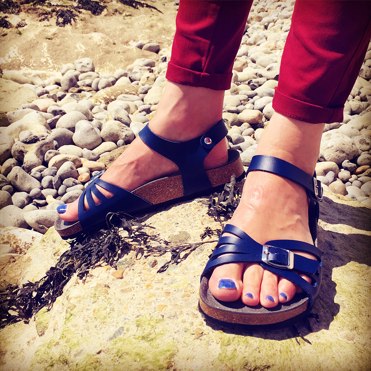 Paros Sandal Navy Blue - Sandals