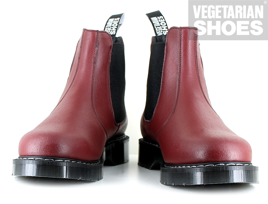 cherry chelsea boots
