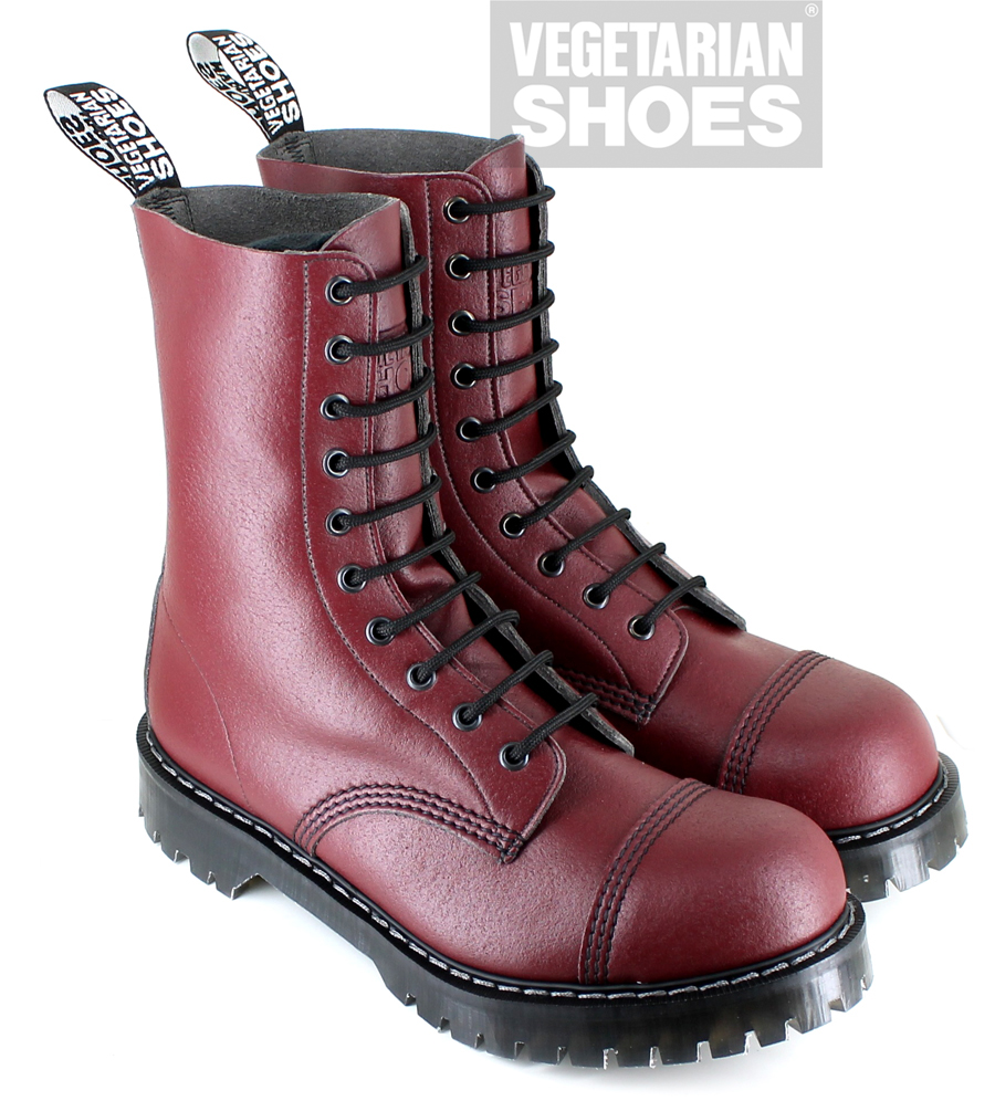 cherry red steel toe boots