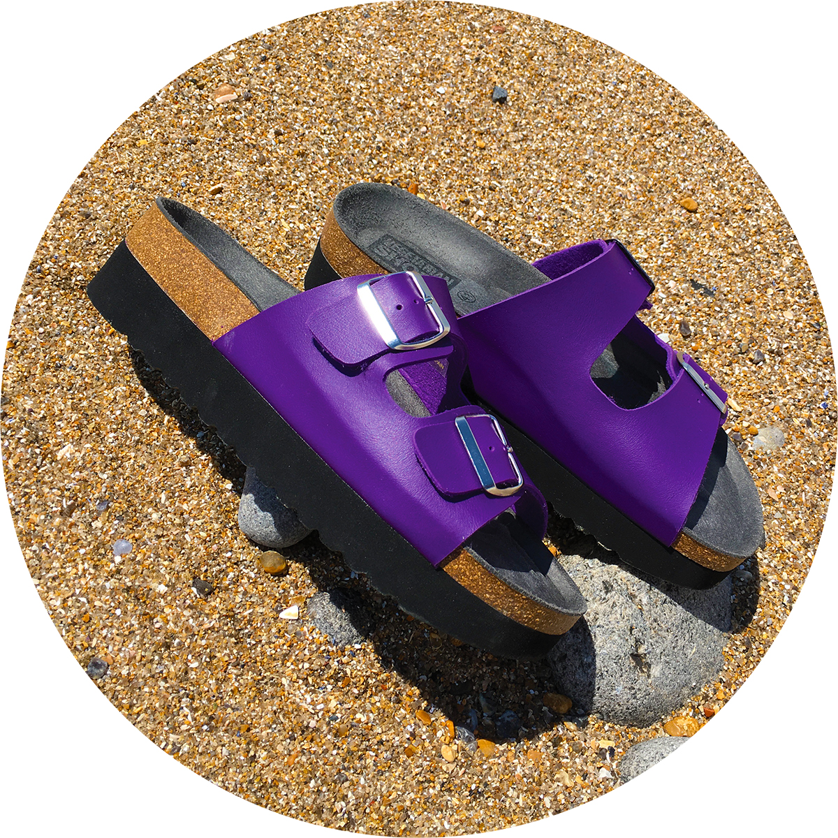 Wedge Sandal Purple - Sandals