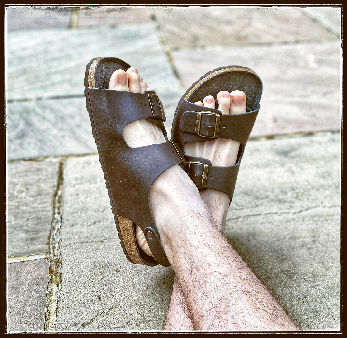 3 strap flat sandals