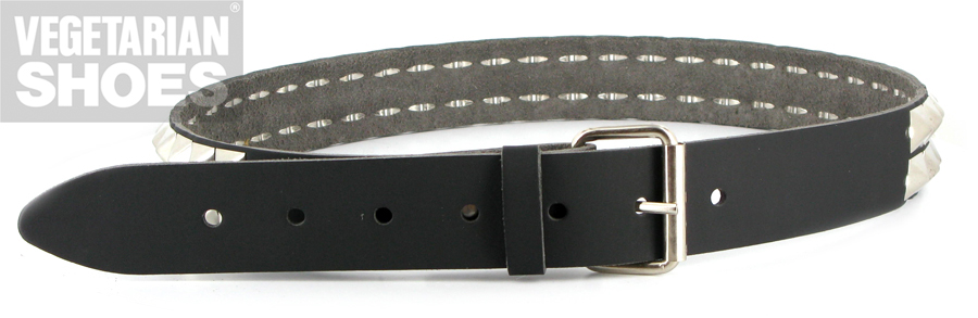 SMALL BLACK MEN'S LADIES STUDDED  LEATHER BELT PYRAMID CONICAL STUDS 5 ROW 28-32 