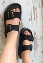 Two Strap Sandal (Black) 