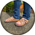 Cross Strap Sandal (Stone) 