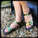 Paros Sandal (Metallic Green) 