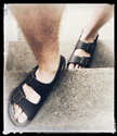 Three Strap Sandal (Black) 