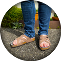 Cross Strap Sandal (Stone) 
