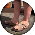 Cross Strap Sandal (Stone) 