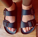 Two Strap Sandal (Black) 