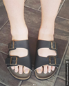 Two Strap Sandal (Black) 