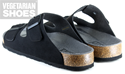 Two Strap Sandal Fake Suede (Black) 