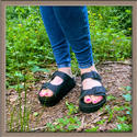 Chunky Two Strap Sandal (Black) 