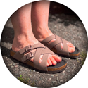 Cross Strap Sandal (Stone) 