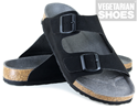 Two Strap Sandal Fake Suede (Black) 