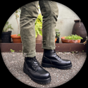 VST 8 Eyelet Boot (Black) 