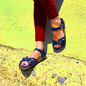 Paros Sandal (Navy Blue) 