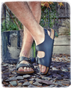 Three Strap Sandal (Black) 