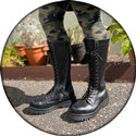 VST 18 Eyelet Zip Boot (Black) 