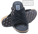 Cross Strap Sandal (Black) 