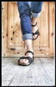 Paros Sandal (Black) 