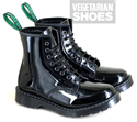 Solovair Vegan Patent 8 Eye Boot (Black) 