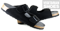 Two Strap Sandal Fake Suede (Black) 