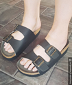 Wedge Sandal (Black) 