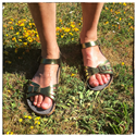 Paros Sandal (Metallic Green) 