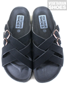 Cross Strap Sandal (Black) 