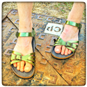 Paros Sandal (Metallic Green) 