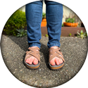 Cross Strap Sandal (Stone) 