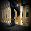 Vintage Boot Low Zip (Black) 