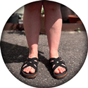 Cross Strap Sandal (Black) 