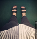 Two Strap Sandal (Black) 